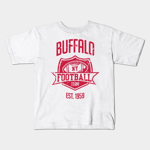 Buffalo Football Team Kids T-Shirt by naesha stores